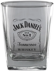 Licensed Barware Label Logo Double Old Fashioned Glass - Picture 1 of 1