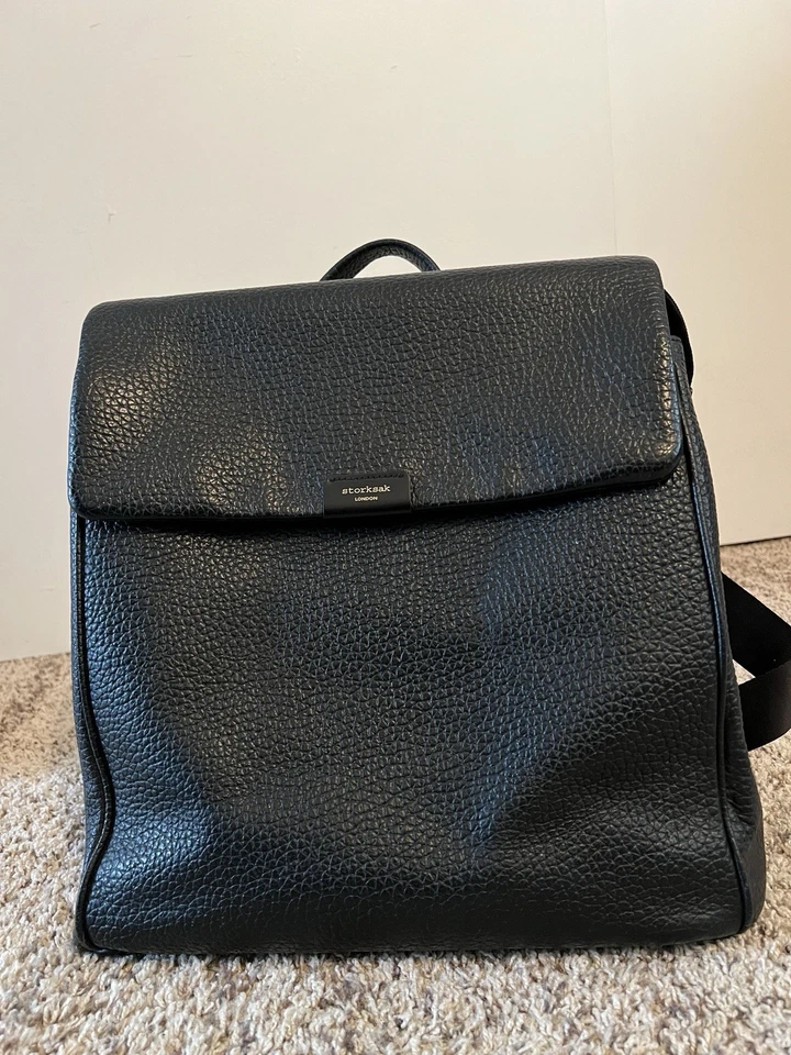 BOLSO PAÑALES STORKSAK ST.JAMES LUXE CUERO NEGRO  Foto 1 de 4