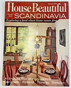HOUSE BEAUTIFUL MAGAZINE JANUARY 1968 Special Issue SCANDINAVIA Vintage Ads - Picture 1 of 12