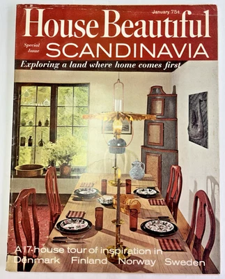 HOUSE BEAUTIFUL MAGAZINE JANUARY 1968 Special Issue SCANDINAVIA Vintage Ads - Image 1 of 4
