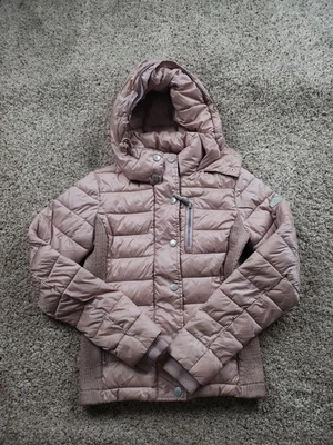 Женская стеганая куртка-пуховик Superdry Fuji Luxe XS розовая с капюшоном на молнии - Изображение 1 из 4