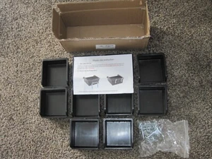 10 Pack Pegboard Bins with Metal Hooks, Black Peg Board Organizer Accessories - Picture 1 of 7