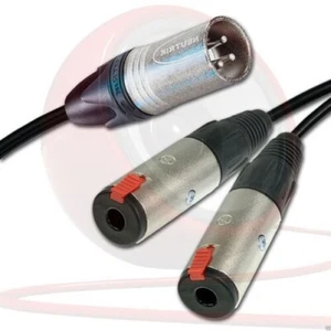 Balanced Neutrik Male XLR Split into 2 x Neutrik balanced Female Jacks, Sommer - Picture 1 of 3