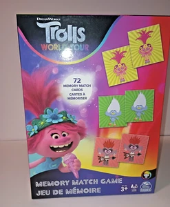 Trolls World Tour Memory Match Game 72 Cards Kids Educational - Picture 1 of 3