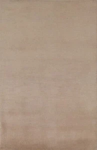 Beige Solid Modern Gabbeh Kashkoli Area Rug 4'x6' Wool Handmade Oriental Carpet - Picture 1 of 12