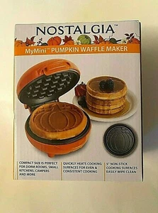 **NEW** Nostalgia MyMini Pumpkin Waffle Maker - - Picture 1 of 2