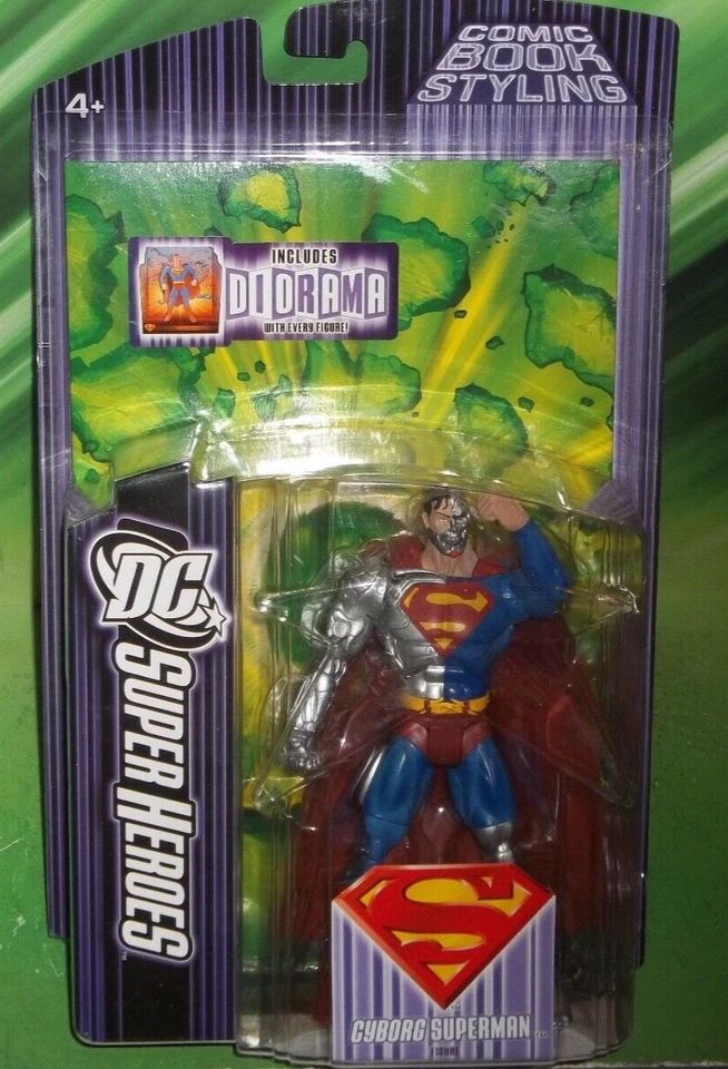 DC SUPER HEROES SUPERMAN VILLANO CYBORG SUPERMAN FIGURA MATTEL S3 SELECT ESCULPT Foto 1 de 1