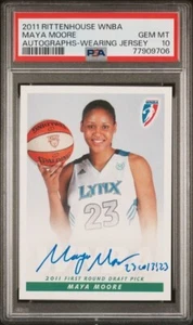 2011 Rittenhouse WNBA Maya Moore Rookie Autograph PSA 10 Minnesota Lynx - Picture 1 of 2