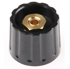 RS Pro Potentiometer Knob Collet Type 21.3mm Knob Diameter Black 6mm Shaft