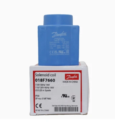 1pcs New 018F7660 Danfoss solenoid coil BY120CS without junction box 110~120V. - Image 1 of 4