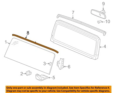CHRYSLER OEM 09-18 Wrangler JK para-brisa vidro inferior W'strip 55395241AH - Imagem 1 de 2