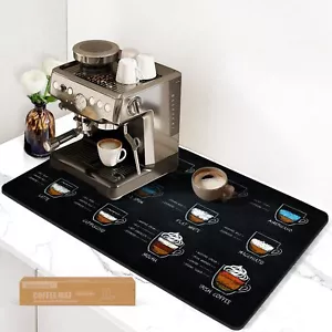 Coffee MatCoffee Theme 16'' x 24'' Coffee Bar Mat for Countertop Anti-Slip Ab... - Picture 1 of 7