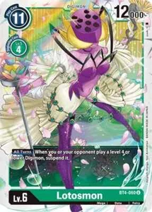 Lotosmon BT4-060 U Great Legend Digimon TCG - Picture 1 of 1
