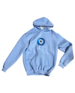 Unisex Mykonos Evil Eye Protector Hoodie Sweatshirt Shirt Soft Blue Strange A - Picture 1 of 2