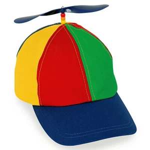 Bunte Propeller-Mütze Helikopter Basecap Clown Spaßvögel Propeller-Cap Partyhut - Bild 1 von 2