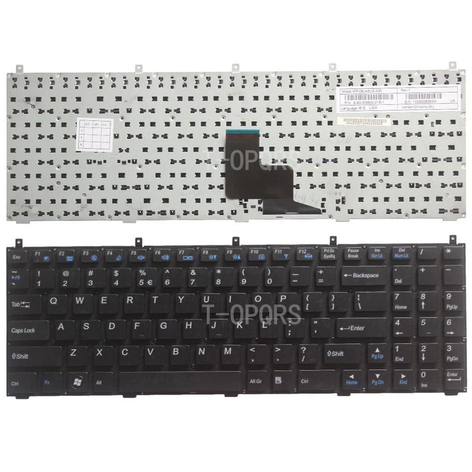 Teclado PARA Clevo W25AEF W25AES W25AEU W150HNQ EE. UU. Sin marco Foto 1 de 4
