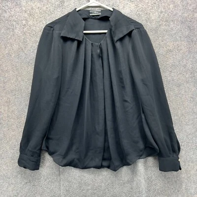 By Malene Birger Shirt Womens 42 Black Long Sleeve Liviana Polyester Blouse - Image 1 of 4