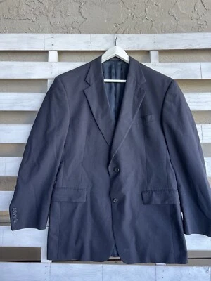 Blazer Burberrys Hombre 44 Negro Super 100's Lana 2 Botones Ventilación Hecho en Unión EE. UU. Foto 1 de 4