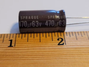10 pcs - Sprague Radial Electrolytic Capacitor 470uf 63v 105c - Picture 1 of 4