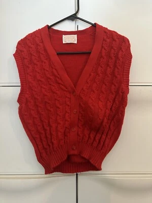 Vintage Pendleton Sweater Vest Mens M 100% Virgin Wool Button Up - Made In USA - Image 1 of 4