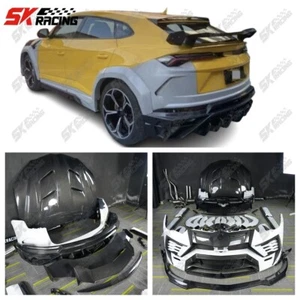 For Lamborghini URUS 2018-22 Half Carbon Bodykit Front Rear Bumper Hood Spoiler - Imagen 1 de 106