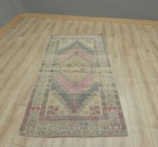 Traditional Medallion Design Carpet Turkish Vintage Handmade Accent Rug 3x6 ft