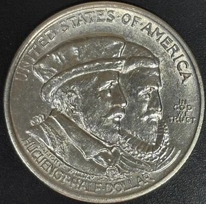 1924 50C Huguenot Commemorative Half - Raw UNC - See Pictures - Picture 1 of 3