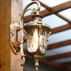 Outdoor Wall Light Garden Wall Sconce Home Glass Wall Lamp Yard Outside Lighting - Picture 1 of 9