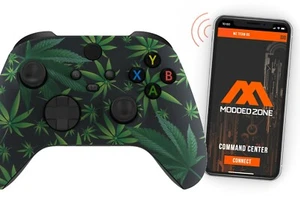 420 Cannabis Xbox One Series S|X SMART Custom Rapid Fire Modded Controller FPS - Picture 1 of 7
