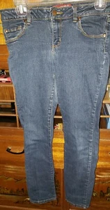 C0317 ARIZONA GIRLS CASUAL/DRESS COTTON BLEND BLUE JEANS SIZE 14 1/2 COMBINE SHI - Picture 1 of 11