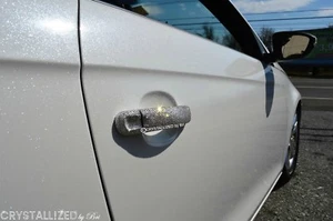 Set of 2 AUSTRIAN CRYSTAL Car Door Handle Covers Bling Bedazzled Custom for VW - Picture 1 of 3