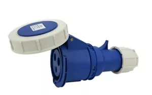 JCE 16 AMP 3 Pin blau nachlaufend Stecker Buchse 240 V IP67 wasserdicht. Wohnwagen Ca - Bild 1 von 2