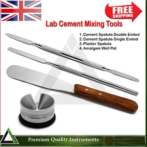 Cement Plaster Spatula Bone Amalgam Well Mixing Non-Slip Implant Grafting 4 Pcs - Picture 1 of 5