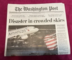DC Flugzeugabsturz Washington Post 31. Januar "Katastrophe am überfüllten Himmel" komplett - Bild 1 von 12