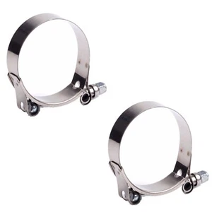 2Pcs For ID:4" (4.25"-4.57") 301 Stainless Steel T Bolt Clamps Clamp 108mm-116mm - Picture 1 of 4