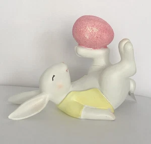 Balancing Bunny YELLOW 3-Wick Candle Topper Bath & Body Works - Picture 1 of 3