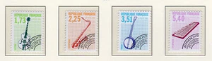 France 1992 instruments de musique série de 4 timbres préoblitérés neufs/TE1283 - Picture 1 of 1
