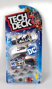 Tech Deck Superman Batman 4 Pack Color Bars DC Comic Skateboard Fingerboard Set - Picture 1 of 6
