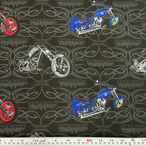 Vintage 2004 American Chopper Springs Industries Black Cotton Remnant 29" x 45" - Picture 1 of 2