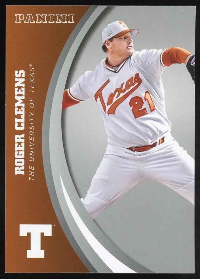 2015 Panini Collegiate Texas Roger Clemens Silver Parallel Yankees Red Sox #68 - Image 1 of 2