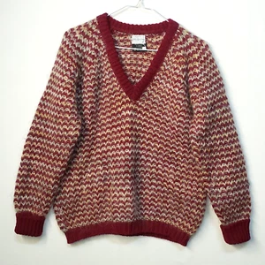 Suéter Saks 5th Ave Mujer SM/MED Escocia Lana Mohair Pullover Rojo De Colección - Imagen 1 de 6