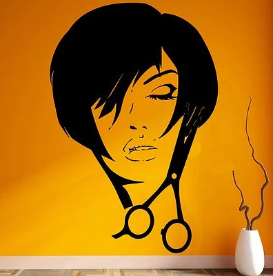 Pegatinas de pared calcomanía de vinilo belleza peluquería spa peluquería decoración de moda (z2225) Foto 1 de 3
