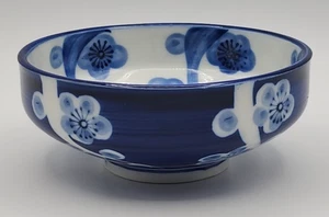 Otagiri Cherry Blossom Plum Blossom Blue & White Bowl 5 1/2" Wide x 2 3/8" Tall - Picture 1 of 8