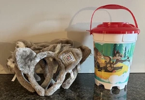 Great Wolf Lodge Collectible Popcorn Bucket W/ Characters & 4 Unworn Wolf Ears - Picture 1 of 8