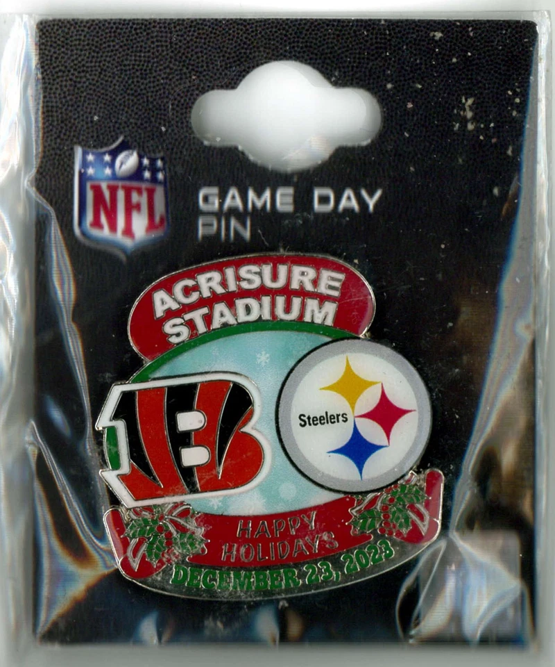 Pin de fútbol americano NFL - Pittsburgh Steelers - Día del juego vs Cincinnati Bengals 2023 Foto 1 de 1