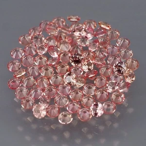 Corte diamante redondo 1,8 mm. Padparadscha zafiro Songea, África 80 piezas/2,55 quilates - Imagen 1 de 6