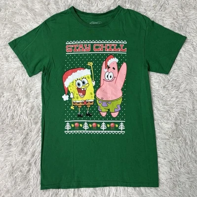 Camiseta ajustada manga corta Nickelodeon Navidad Bob Esponja talla pequeña para mujer Foto 1 de 4