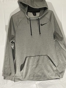 NIKE Gray Dri-Fit Training Pullover Hoodie Sweatshirt Kangaroo Pocket size med - Picture 1 of 3