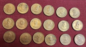 18 ALTE US-PRÄSIDENTEN MESSING/KUPFER MARKEN MEDAILLEN MÜNZEN - Bild 1 von 2