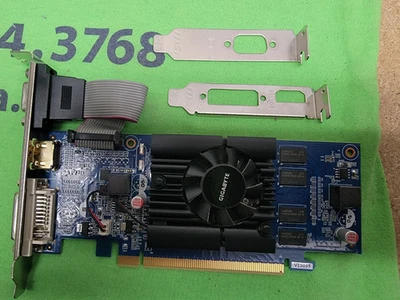 GeForce PCI GT 520 1GB DDR3, HDMI, DVI, VGA, Gigabyte GV-N520D3-1GI w/LP Bracket - Image 1 of 3